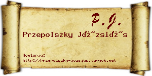 Przepolszky Józsiás névjegykártya