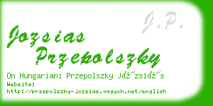 jozsias przepolszky business card